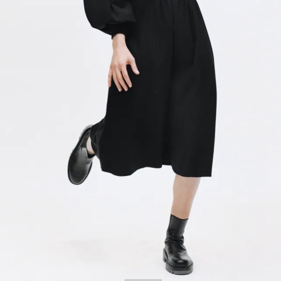 ZARA FLAT LEATHER ANKLE BOOTS WITH TRACK SOLE - Black - Picture 5 of 6